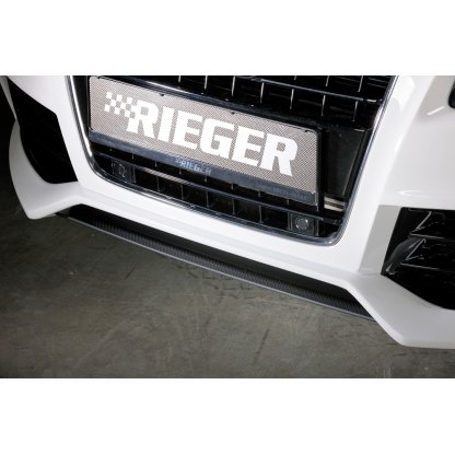 Rieger lipa pod přední nárazník Rieger pro Audi A5 S5 B8, B81 kabriolet, kupé, Sportback před faceliftem, 06/07-07/11, plast ABS s povrchovou úpravou Carbon-Look, pod přední nárazník Rieger obj. kód K 00055430/31/32/33