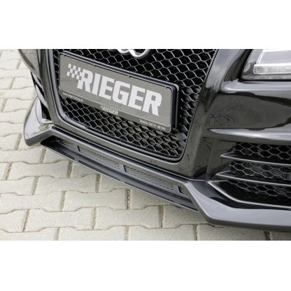 Rieger lipa pod přední nárazník Rieger pro Audi A5 S5 B8, B81 kabriolet, kupé, Sportback před faceliftem, 06/07-07/11, plast ABS s povrchovou úpravou Carbon-Look, pod přední nárazník Rieger obj. kód K 00055430/31/32/33