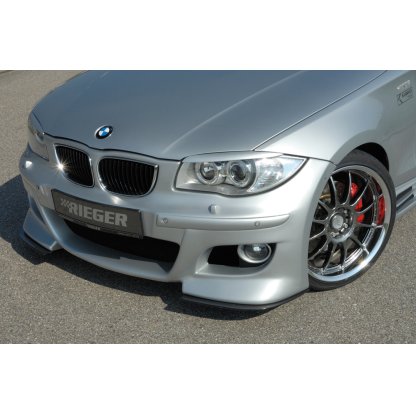 Rieger lipa pod přední nárazník Rieger pro BMW řada 1 E87 sedan před faceliftem, 09/04-03/07, plast ABS s povrchovou úpravou Carbon-Look