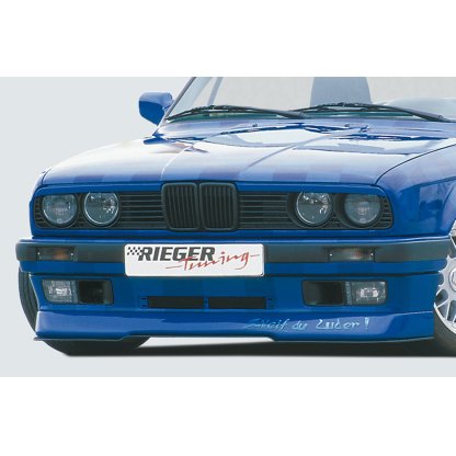 Rieger lipa pod přední nárazník Rieger pro BMW řada 3 E30 kabriolet, kupé, sedan, touring, plast ABS bez povrchové úpravy, pod přední spoiler Rieger obj. kód Y 00038011