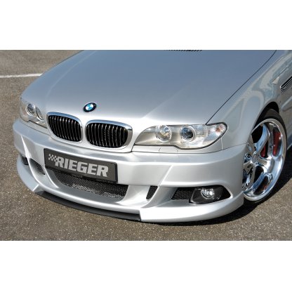 Rieger lipa pod přední nárazník Rieger pro BMW řada 3 E46 kabriolet, kupé, sedan, touring vč. faceliftu, 02/02-, 02/98-12/01, plast ABS s povrchovou úpravou Carbon-Look, pod přední nárazník Rieger obj. kód Y 00050411, Y 00050245