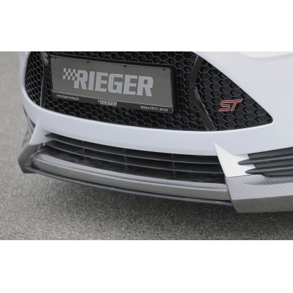 Rieger lipa pod přední nárazník Rieger pro Ford Focus 3 ST 5-dvéř. (combi), 5-dvéř. (sedan) před faceliftem, 08/12-11/14, plast ABS s povrchovou úpravou Carbon-Look