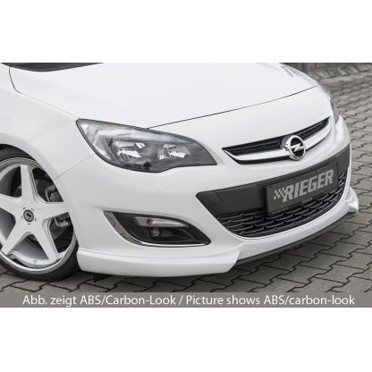 Rieger lipa pod přední nárazník Rieger pro Opel Astra J 5-dvéř., hatchback, sedan, sedan/notchback, sports tourer po faceliftu, 10/12-, plast ABS bez povrchové úpravy