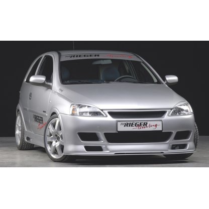 Rieger lipa pod přední nárazník Rieger pro Opel Corsa C 3-dvéř., 5-dvéř. vč. faceliftu, 06/03-, 09/00-05/03, plast ABS bez povrchové úpravy