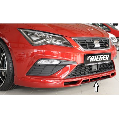 Rieger lipa pod přední nárazník Rieger pro Seat Leon Cupra 5F 3-dvéř. (sc), 5-dvéř., 5-dvéř. (ST/Combi) po faceliftu, 01/17-, plast ABS bez povrchové úpravy