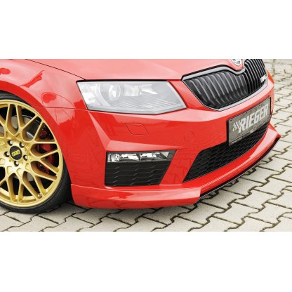 Rieger lipa pod přední nárazník Rieger pro Škoda Octavia RS 5E combi, sedan před faceliftem, 06/13-01/17, plast ABS s povrchovou úpravou Carbon-Look
