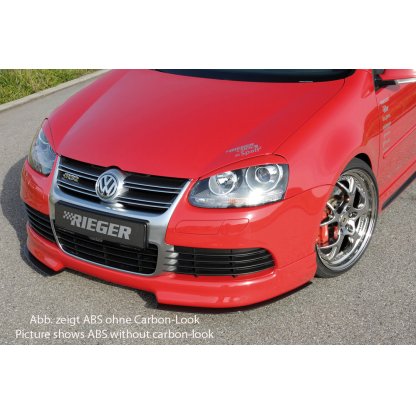 Rieger lipa pod přední nárazník Rieger pro Volkswagen Eos 1F kabriolet, 04/06-, plast ABS s povrchovou úpravou Carbon-Look, 2-dílný