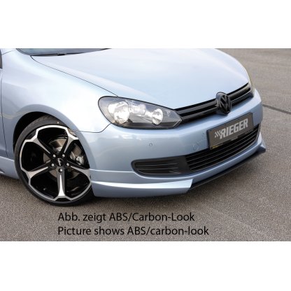 Rieger lipa pod přední nárazník Rieger pro Volkswagen Golf 6 3-dvéř., 5-dvéř., kabriolet, plast ABS bez povrchové úpravy