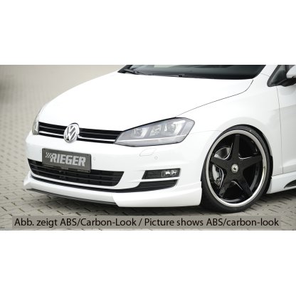 Rieger lipa pod přední nárazník Rieger pro Volkswagen Golf 7 3-dvéř., 5-dvéř. před faceliftem, 10/12-12/16, plast ABS bez povrchové úpravy