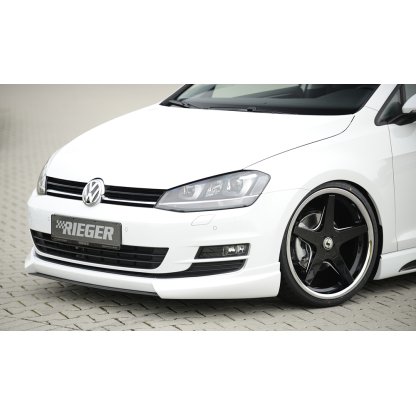 Rieger lipa pod přední nárazník Rieger pro Volkswagen Golf 7 3-dvéř., 5-dvéř. před faceliftem, 10/12-12/16, plast ABS s povrchovou úpravou Carbon-Look