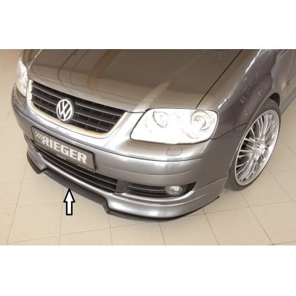 Rieger lipa pod přední nárazník Rieger pro Volkswagen Touran 1T van před faceliftem, 03/03-10/06, plast ABS s povrchovou úpravou Carbon-Look