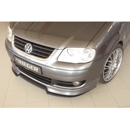 Rieger lipa pod přední nárazník Rieger pro Volkswagen Touran 1T van před faceliftem, 03/03-10/06, plast ABS s povrchovou úpravou Carbon-Look