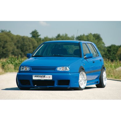 Rieger lipa pod přední nárazník RS4-Look Rieger pro Volkswagen Golf 3 3-dvéř., 5-dvéř., combi, kabriolet, plast ABS bez povrchové úpravy