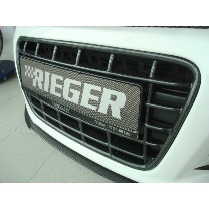 Rieger maska chladiče Carbon-Look pro Volkswagen Scirocco 3 13 2-dvéř. před faceliftem, plast ABS s povrchovou úpravou Carbon-Look