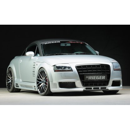 Rieger maska chladiče s integrovaným držákem SPZ pro Audi TT 8N kupé, roadster, plast ABS lakovaný do černé lesklé barvy
