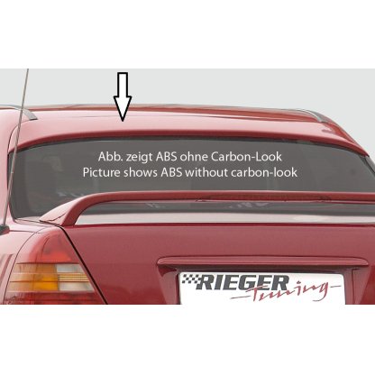 Rieger patka na zadní okno pro Mercedes třída C W202 sedan, plast ABS s povrchovou úpravou Carbon-Look