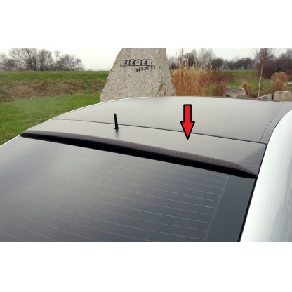 Rieger patka na zadní okno pro Mercedes třída C W203 sedan, 05/00-, plast ABS s povrchovou úpravou Carbon-Look, s výřezem pro anténu
