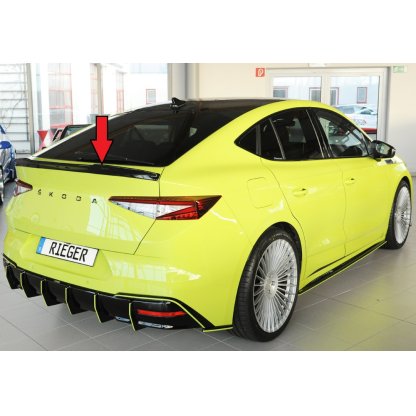 Rieger prodloužení víka kufru pro Škoda Enyaq iV RS coupe (5AC), plast ABS lakovaný do černé lesklé barvy