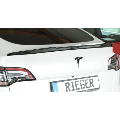 Rieger prodloužení víka kufru pro Tesla Model Y 003, plast ABS lakovaný do černé lesklé barvy