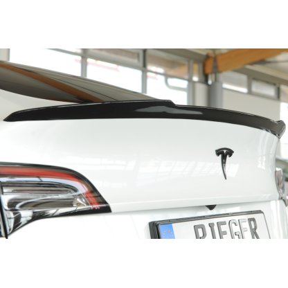 Rieger prodloužení víka kufru pro Tesla Model Y 003, plast ABS lakovaný do černé lesklé barvy