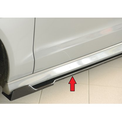 Rieger Seitenschwelleransatz (2-tlg.) mont. strana levá pro Audi A6 4G, C7 sedan, 11/10-08/14, plast ABS lakovaný do černé lesklé barvy
