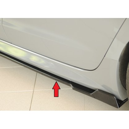 Rieger Seitenschwelleransatz (2-tlg.) mont. strana levá pro Audi A6 4G, C7 sedan, 11/10-08/14, plast ABS lakovaný do černé lesklé barvy