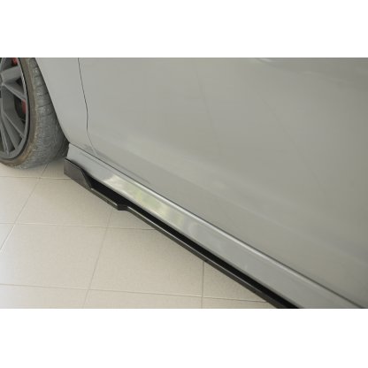 Rieger Seitenschwelleransatz (2-tlg.) mont. strana levá pro Audi A6 4G, C7 sedan, 11/10-08/14, plast ABS lakovaný do černé lesklé barvy