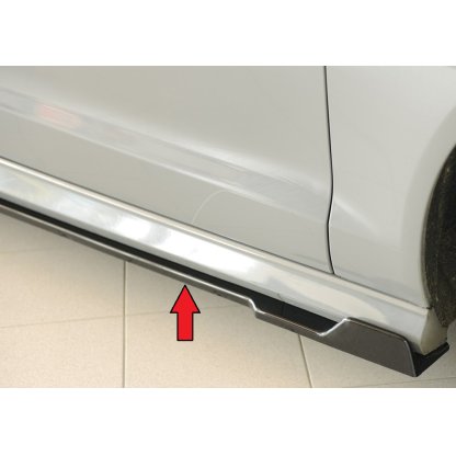 Rieger Seitenschwelleransatz (2-tlg.) mont. strana pravá pro Audi A6 4G, C7 sedan, 11/10-08/14, plast ABS lakovaný do černé lesklé barvy