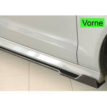 Rieger Seitenschwelleransatz (2-tlg.) mont. strana pravá pro Audi A6 4G, C7 sedan, 11/10-08/14, plast ABS lakovaný do černé lesklé barvy