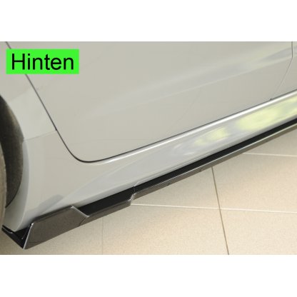 Rieger Seitenschwelleransatz (2-tlg.) mont. strana pravá pro Audi A6 4G, C7 sedan, 11/10-08/14, plast ABS lakovaný do černé lesklé barvy