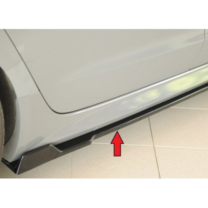 Rieger Seitenschwelleransatz (2-tlg.) mont. strana pravá pro Audi A6 S6 4G, C7 sedan, 09/14-, plast ABS lakovaný do černé lesklé barvy