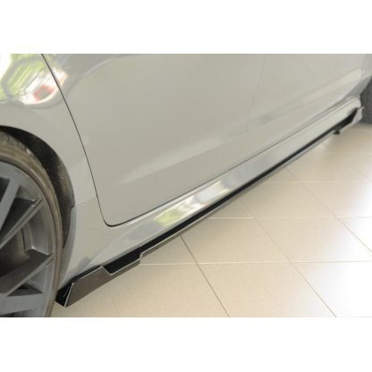 Rieger Seitenschwelleransatz (2-tlg.) mont. strana pravá pro Audi A6 S6 4G, C7 sedan, 09/14-, plast ABS lakovaný do černé lesklé barvy