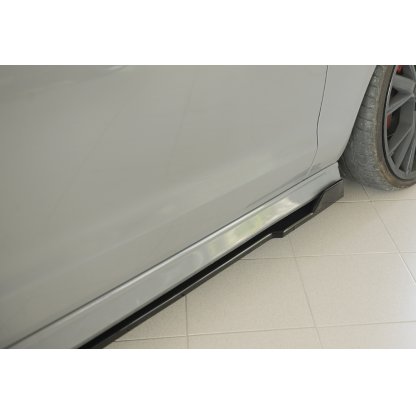 Rieger Seitenschwelleransatz (2-tlg.) mont. strana pravá pro Audi A6 S6 4G, C7 sedan, 09/14-, plast ABS lakovaný do černé lesklé barvy