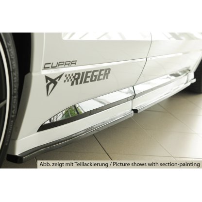 Rieger spoiler pod boční práh (3 dílný) mont. strana levá pro Seat Ateca Cupra 5FP, r.v. 09/18-07/20, plast ABS bez povrchové úpravy