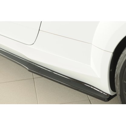 Rieger spoiler pod boční práh (ca. 19mm) mont. strana levá pro Audi TT RS 8J, 8J1-FV, 8S roadster, 05/16-08/18, plast ABS lakovaný do černé lesklé barvy