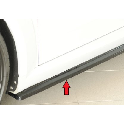 Rieger spoiler pod boční práh (ca. 19mm) mont. strana levá pro Audi TT RS 8J, 8J1-FV, 8S roadster, 05/16-08/18, plast ABS lakovaný do černé lesklé barvy