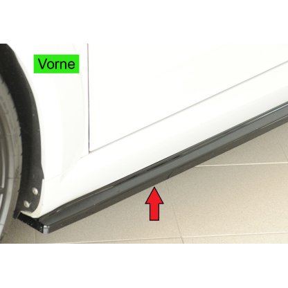 Rieger spoiler pod boční práh (ca. 19mm) mont. strana levá pro Audi TT RS 8J, 8J1-FV, 8S roadster, 05/16-08/18, plast ABS lakovaný do černé lesklé barvy
