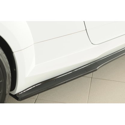 Rieger spoiler pod boční práh (ca. 19mm) mont. strana pravá pro Audi TT RS 8J, 8J1-FV, 8S roadster, 05/16-08/18, plast ABS lakovaný do černé lesklé barvy