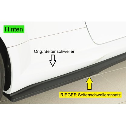 Rieger spoiler pod boční práh (ca. 19mm) mont. strana pravá pro Audi TT RS 8J, 8J1-FV, 8S roadster, r.v. 05/16-08/18, plast ABS bez povrchové úpravy