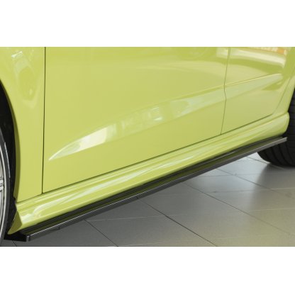 Rieger spoiler pod boční práh mont. strana levá pro Audi A3 S3 8V 5-dvéř. (sportback 8VA) vč. faceliftu, 05/13-08/16, 09/16-, plast ABS lakovaný do černé lesklé barvy