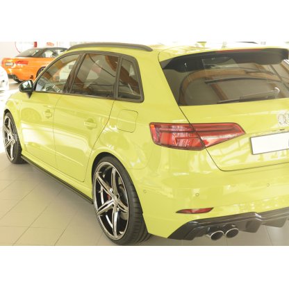 Rieger spoiler pod boční práh mont. strana levá pro Audi A3 S3 8V 5-dvéř. (sportback 8VA) vč. faceliftu, r.v. 05/13-08/16, 09/16-, plast ABS bez povrchové úpravy