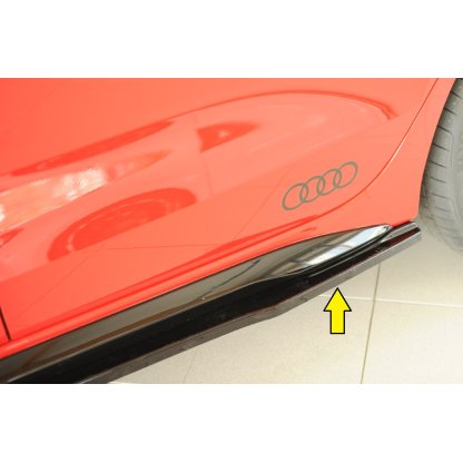 Rieger spoiler pod boční práh mont. strana levá pro Audi A3 S3 GY 5-dvéř. (sedan), 07/20-, plast ABS lakovaný do černé lesklé barvy