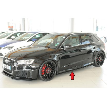 Rieger spoiler pod boční práh mont. strana levá pro Audi RS3 8V 5-dvéř. (sportback 8VA / 8VF), 02/17-, plast ABS lakovaný do černé lesklé barvy