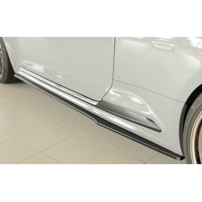 Rieger spoiler pod boční práh mont. strana levá pro Audi RS5 B9, F5 kupé, 03/17-02/20, plast ABS lakovaný do černé lesklé barvy