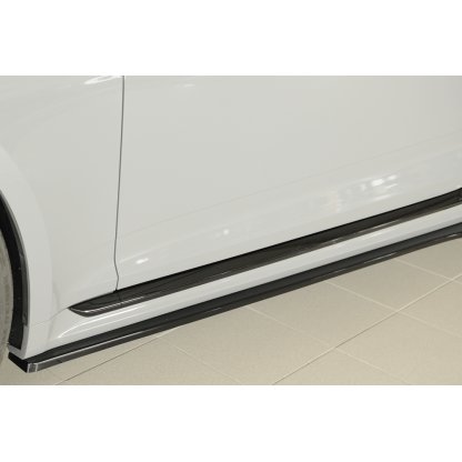 Rieger spoiler pod boční práh mont. strana levá pro Audi RS5 B9, F5 kupé, 03/17-02/20, plast ABS lakovaný do černé lesklé barvy
