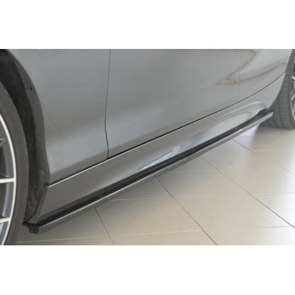 Rieger spoiler pod boční práh mont. strana levá pro BMW řada 1 F20 sedan / 4-dvéř. vč. faceliftu, 05/2015-, 09/11-03/2015, plast ABS lakovaný do černé lesklé barvy