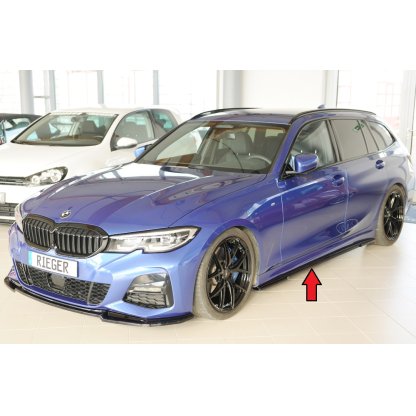 Rieger spoiler pod boční práh mont. strana levá pro BMW řada 3 G20 sedan, 03/19-, plast ABS lakovaný do černé lesklé barvy