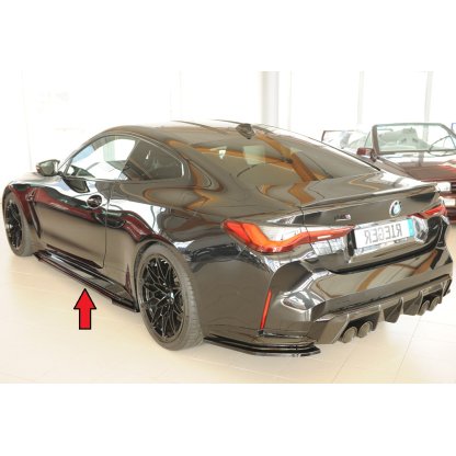 Rieger spoiler pod boční práh mont. strana levá pro BMW Řada 4 G82 M4 CSL G34MKS kupé, 07/22-, plast ABS lakovaný do černé lesklé barvy