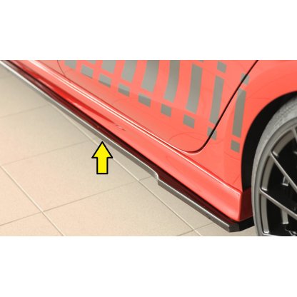 Rieger spoiler pod boční práh mont. strana levá pro Cupra Leon KL 5-dvéř. (ST/sportstourer), 09/20-, plast ABS lakovaný do černé lesklé barvy