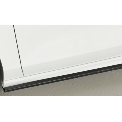 Rieger spoiler pod boční práh mont. strana levá pro Ford Focus 4 DEH, ST 5-dvéř. (combi), 5-dvéř. (hatchback), 5-dvéř. (sedan), 06/19-, 09/18-, plast ABS lakovaný do černé lesklé barvy